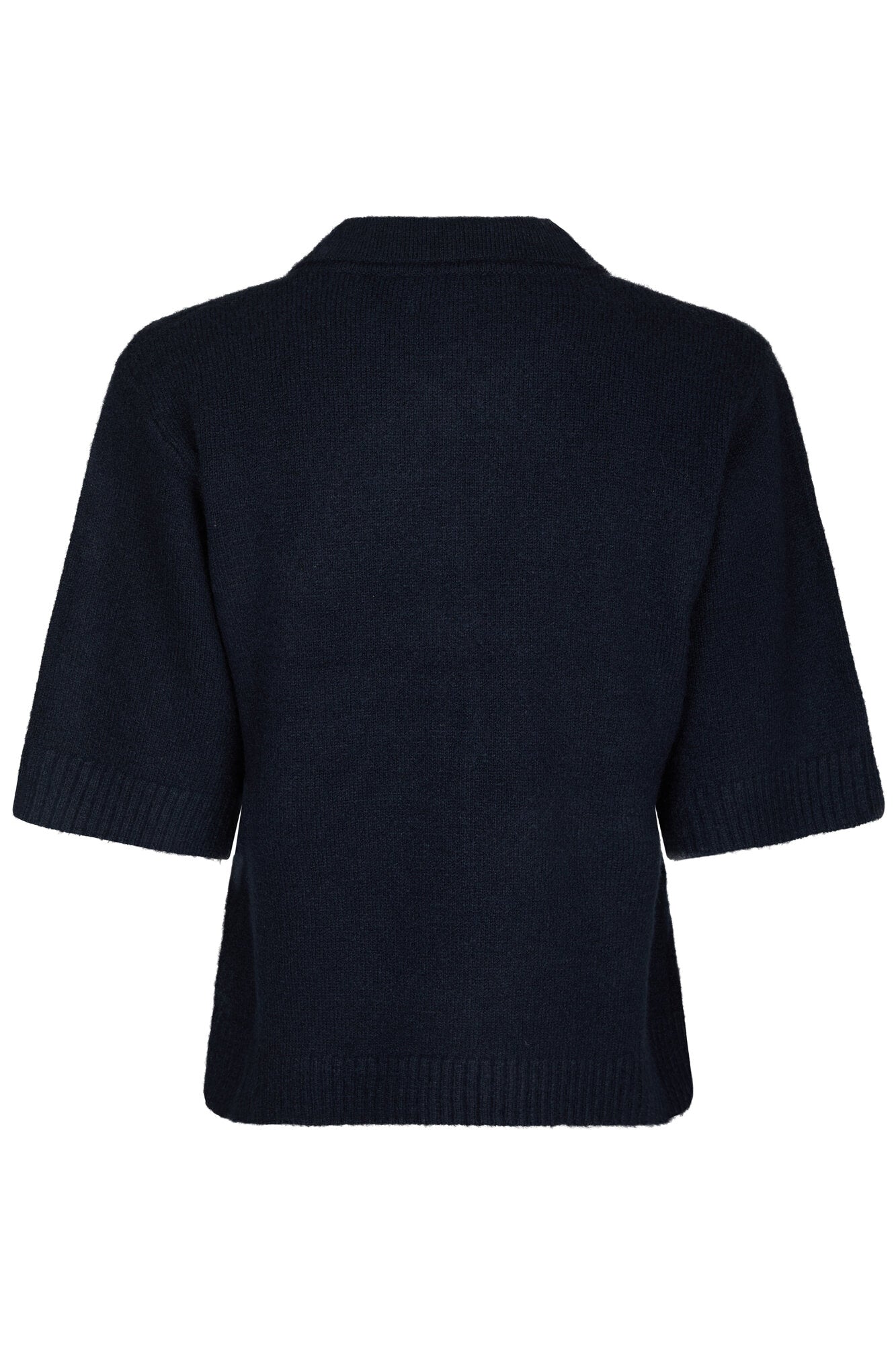 Cunna strikket polotrøje - Navy